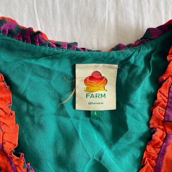 Farm Rio Colorful Foliage Mini Dress (sz L) - Picture 9 of 12